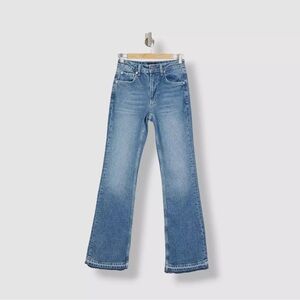 Rails Womens Blue Sunset High Rise Stretch Frayed Flared Jean size 31